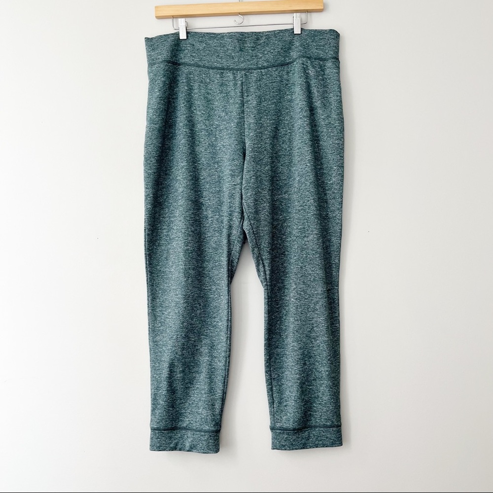American Eagle Sweatpants Joggers Lounge Pants Heather Green XXL Fleece Line
